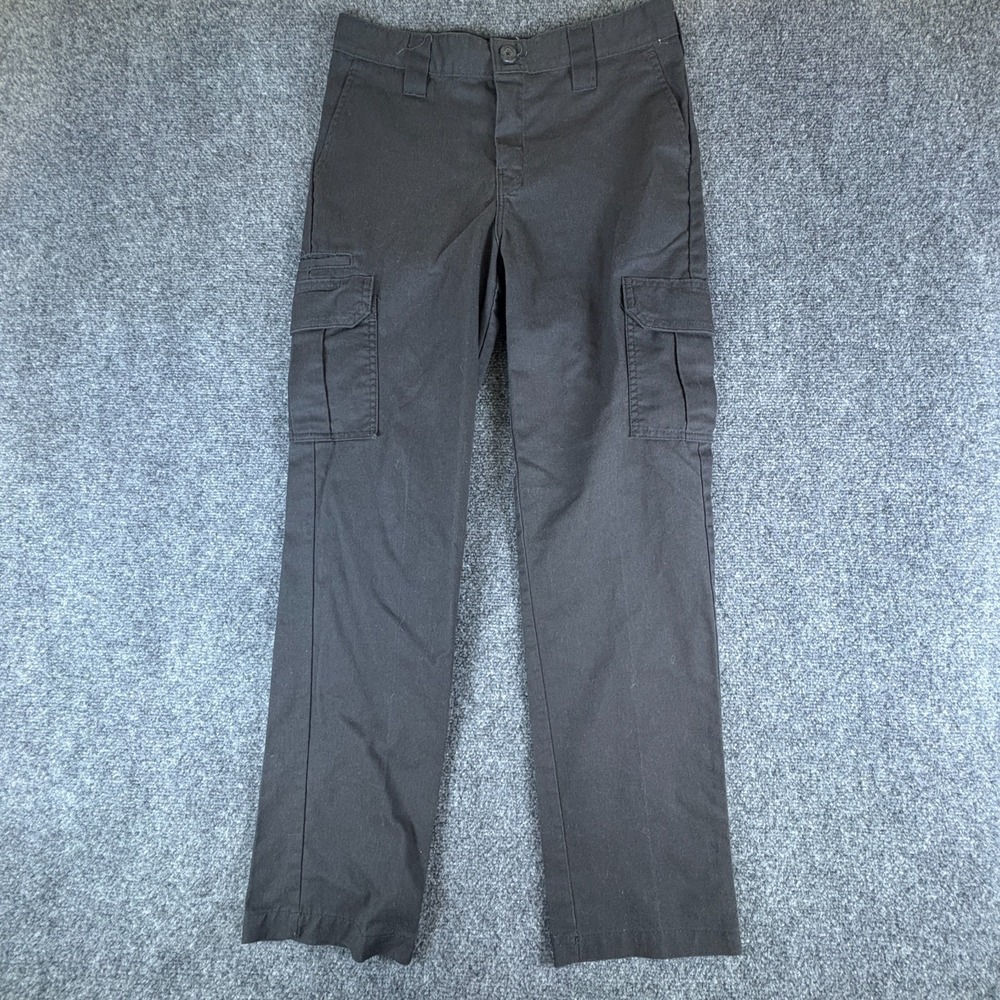 Dickies Flex Cargo Pants Boys 30x29.5 Black Cotton Low Rise Casual Straight Leg
